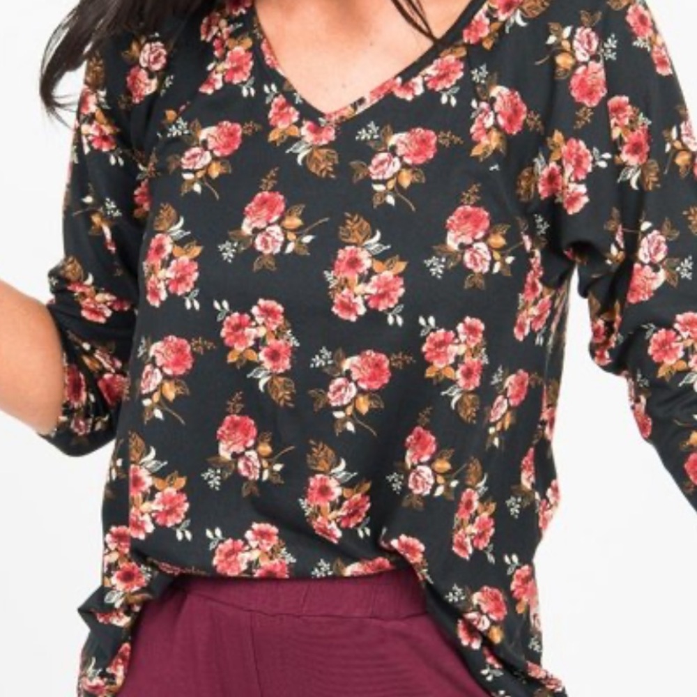 Agnes & Dora dolman floral top